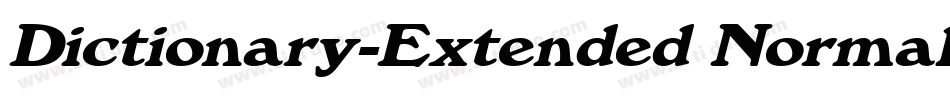 Dictionary-Extended Normal字体转换